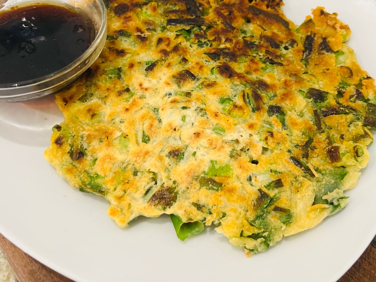 Pancake végétalienne aux oignons verts (Pajeon&nbsp;Coréen)