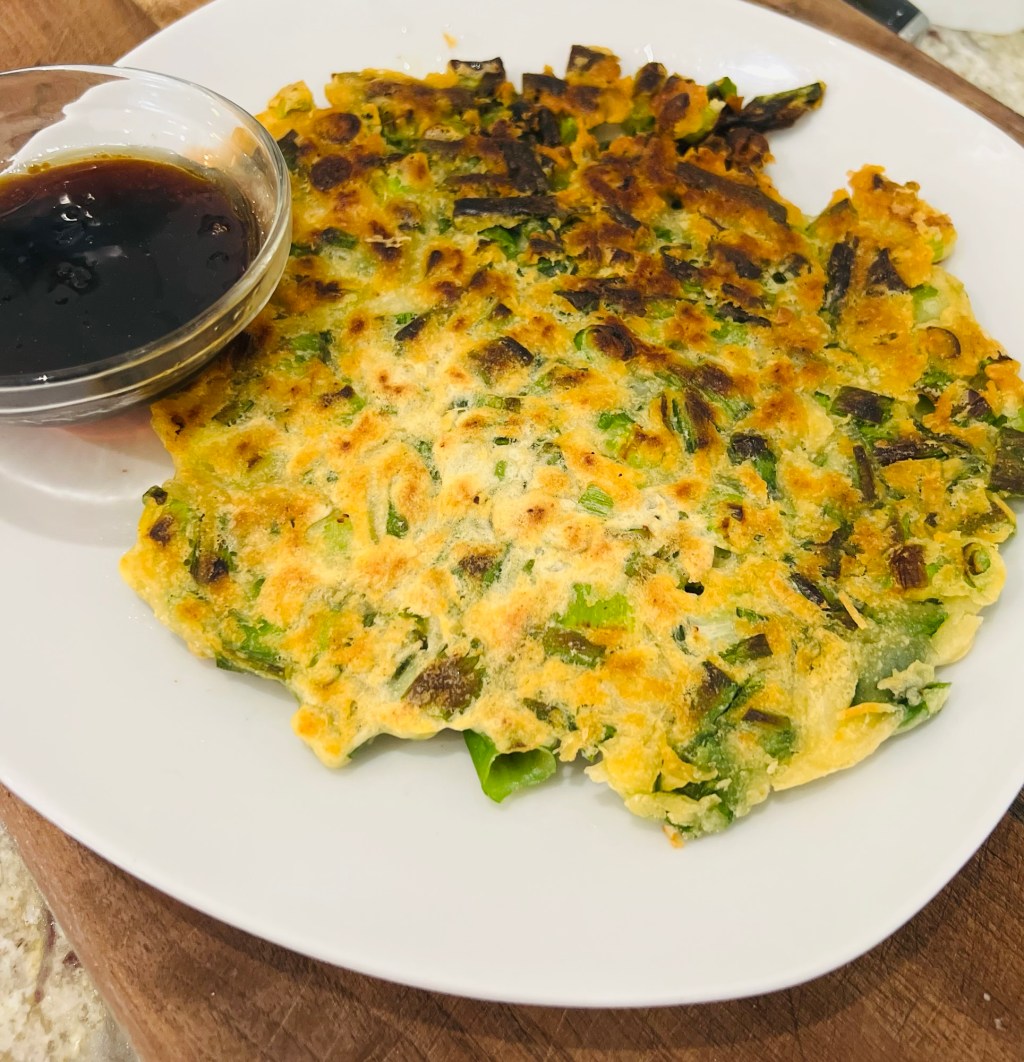 Pancake végétalienne aux oignons verts (Pajeon&nbsp;Coréen)